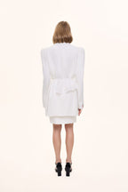 Lace peplum with ties