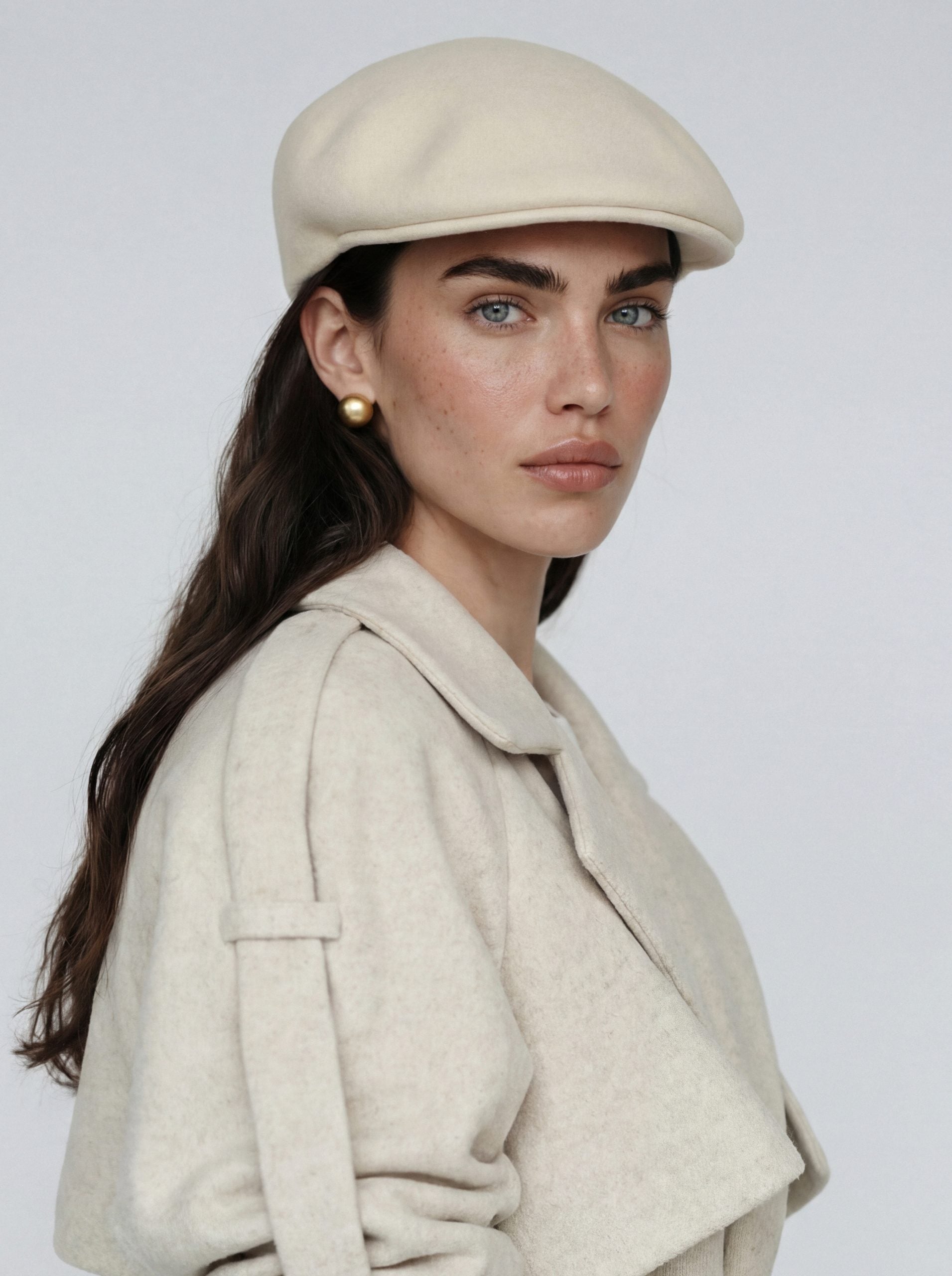 Monaco wool cap, Milk