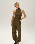 High-Cuff Joggers (Olive)