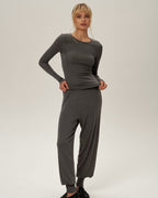 High-Cuff Joggers (Grey)