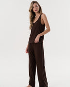 Straight-Leg Trousers (Chocolate)