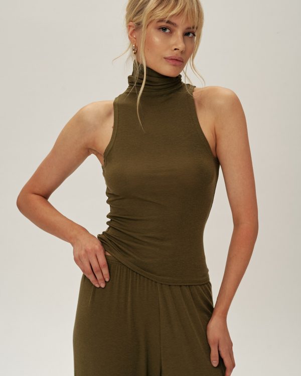 Sleeveless Top (Olive)