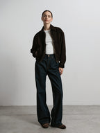 BROOKLYN BABY Genuine Suede Bomber Jacket, Chocolate