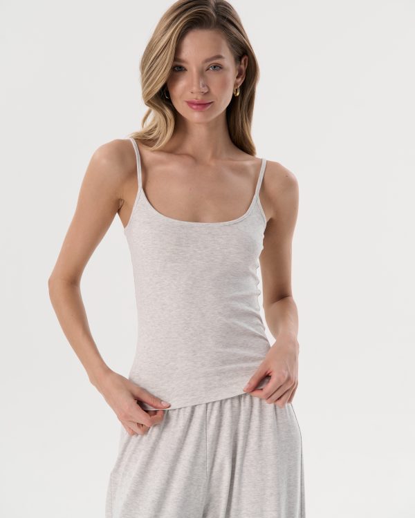 Thin-Strap Tank (Heather Grey)