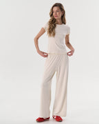 Straight-Leg Trousers (Milk)