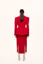 Jacket with collar and cuffs
