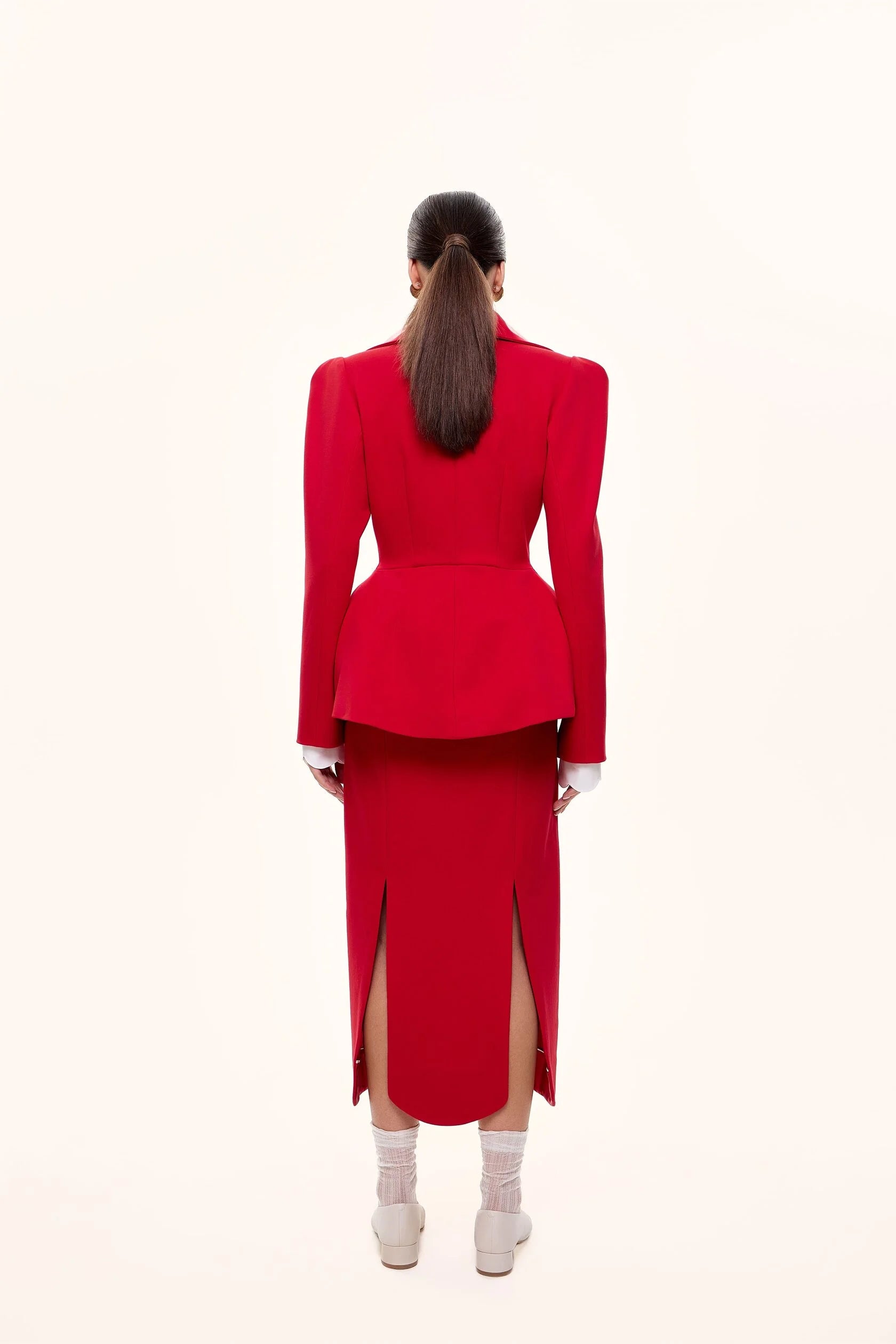 Jacket with collar and cuffs