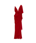 Red Chiffon Dress