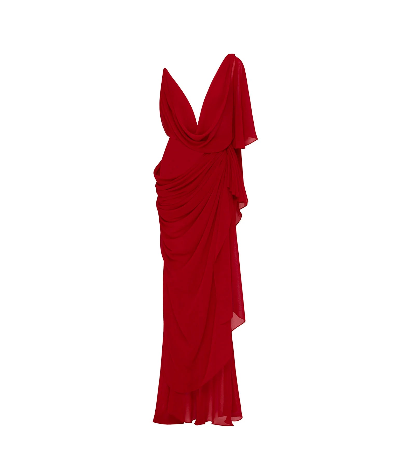 Red Chiffon Dress