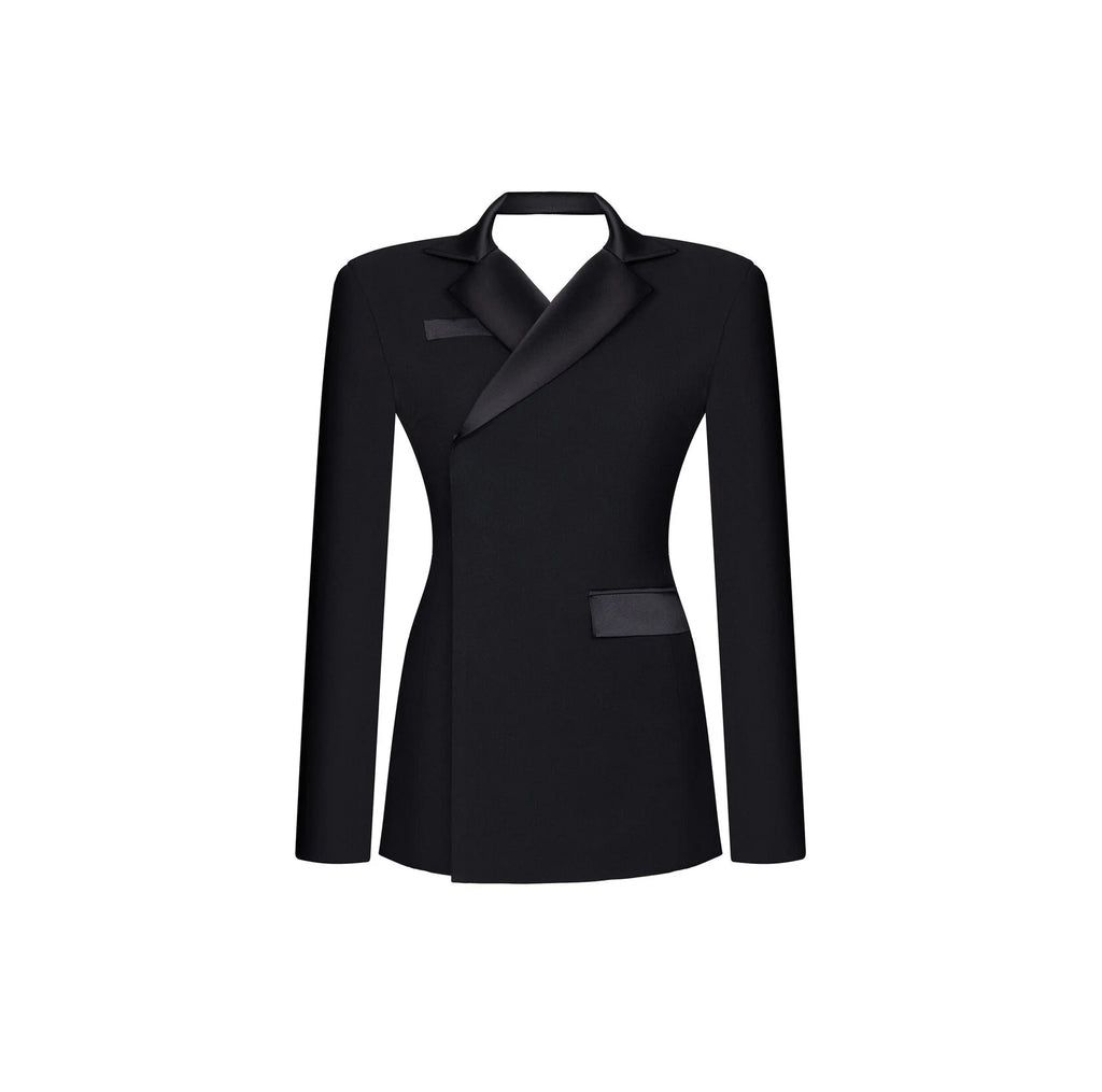 Black Open Back Blazer