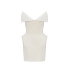 White Mini Dress with Lapels