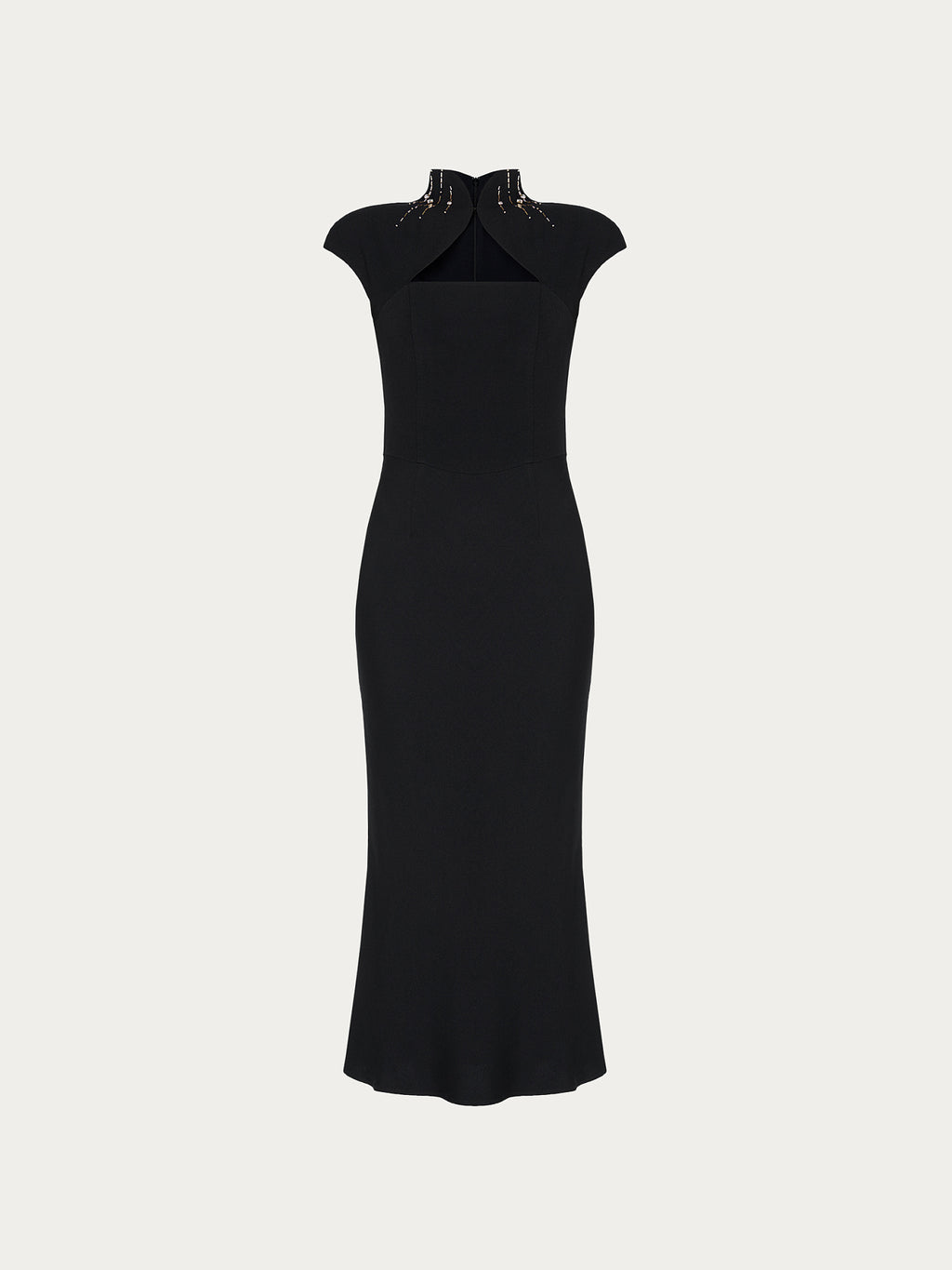 Dress with handmade embroidery Noir