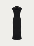 Dress with handmade embroidery Noir