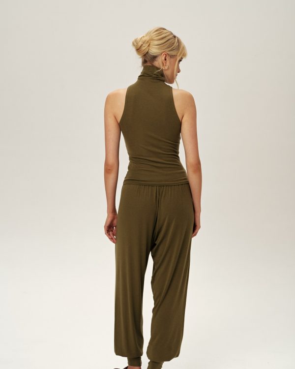 High-Cuff Joggers (Olive)