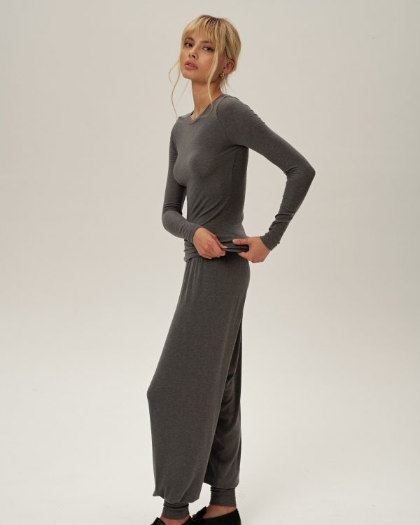 High-Cuff Joggers (Grey)