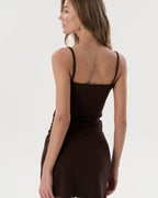 Thin-Strap Tank (Chocolate)