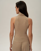 Sleeveless Top (Beige)