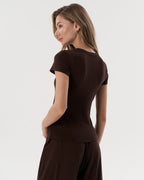 Fitted T-Shirt (Chocolate)