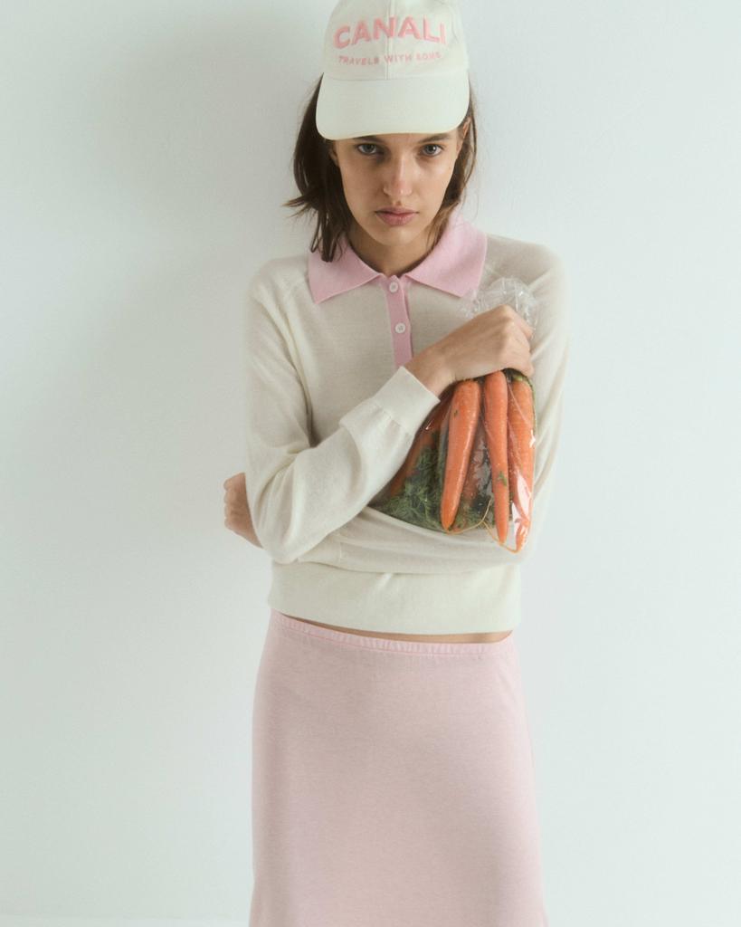 100% cashmere Rose Polo Jam