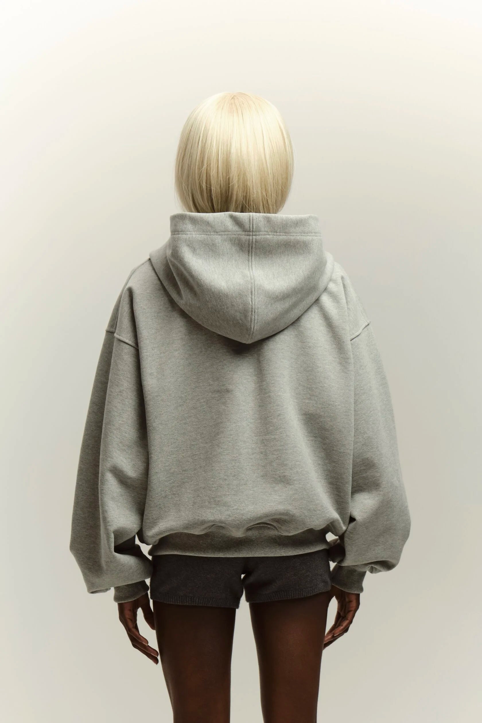 Grey zip hoodie
