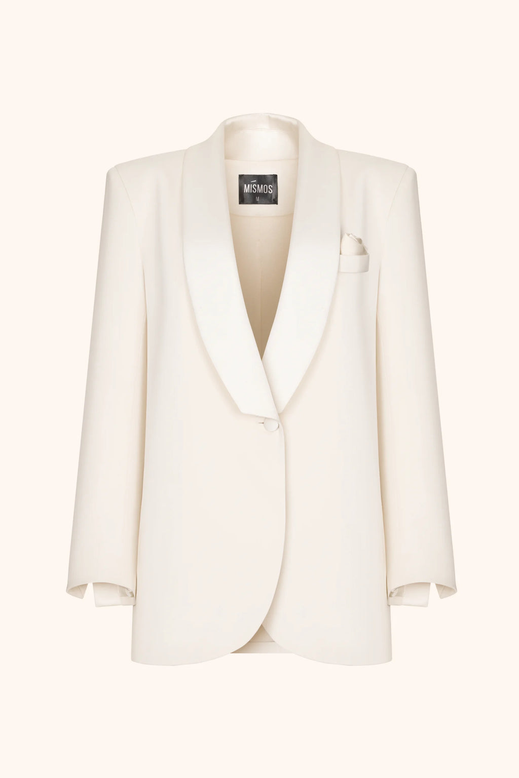 Oversized jacket with textured lapel