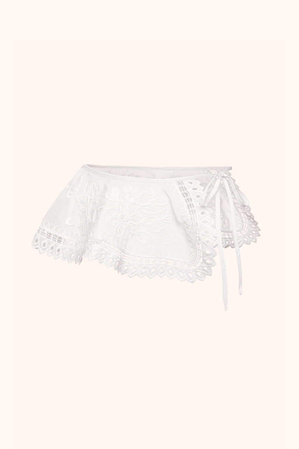 Lace peplum with ties