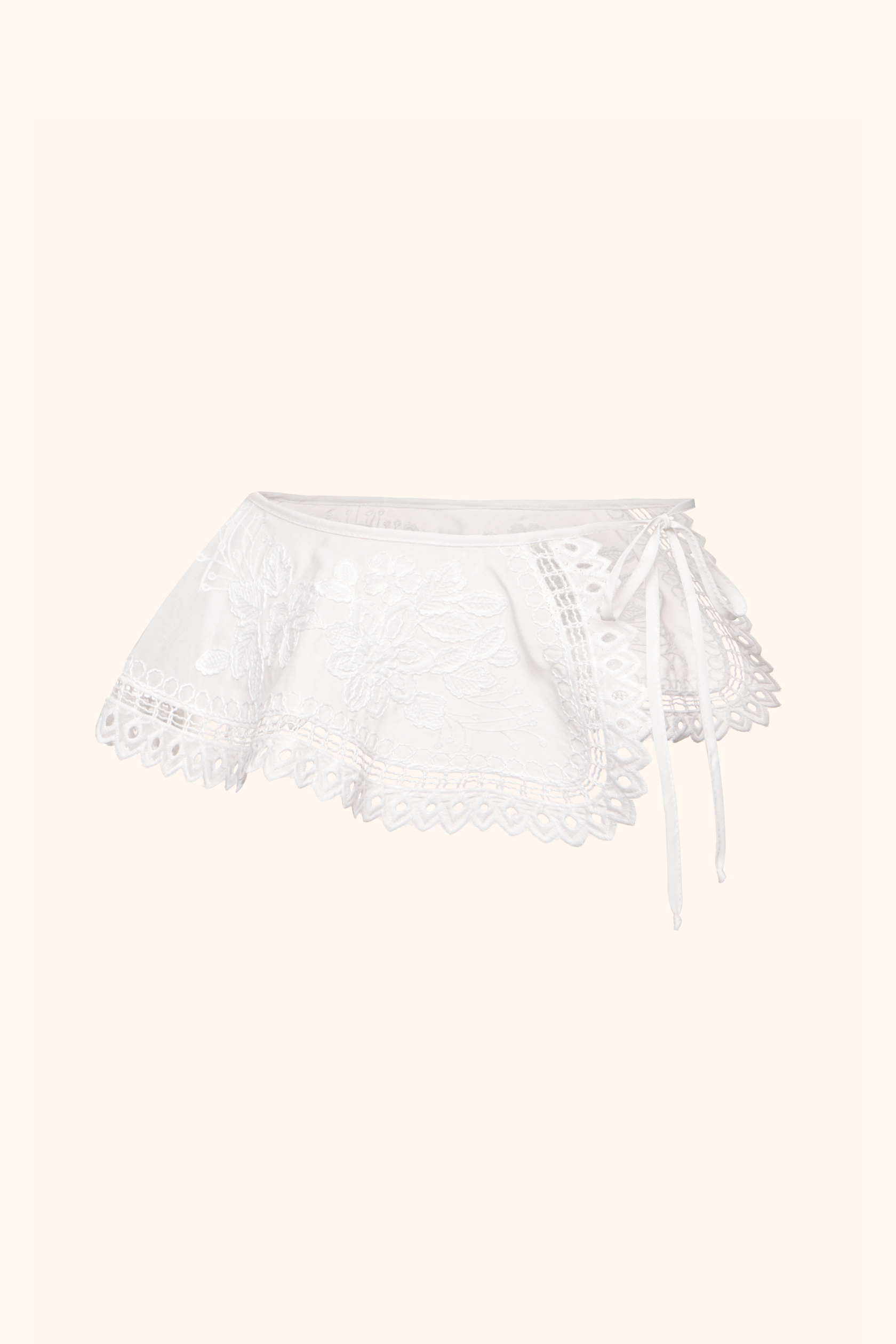 Lace peplum with ties