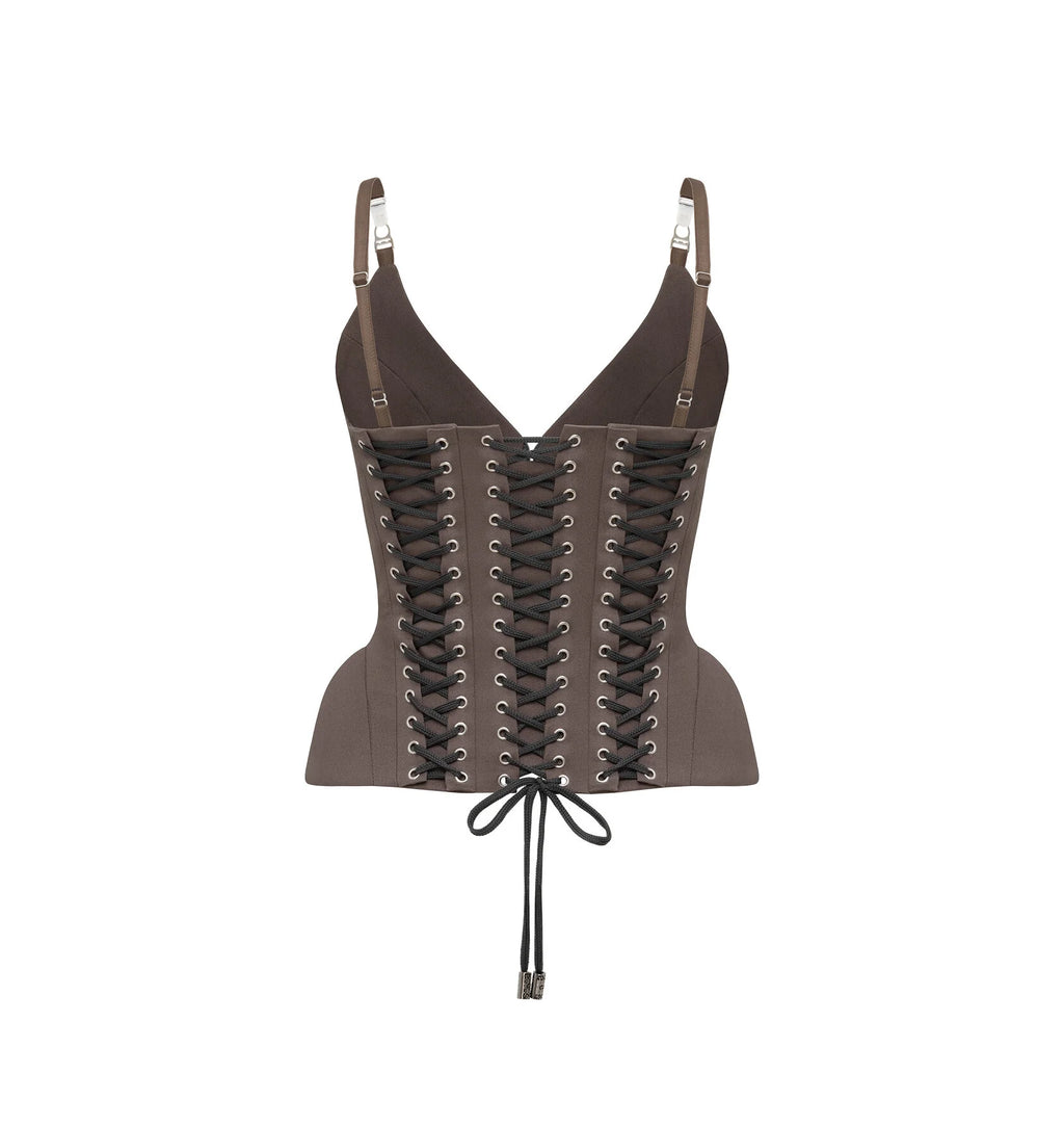 Gray Laced Corset