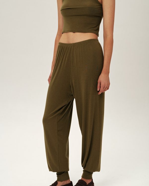 High-Cuff Joggers (Olive)
