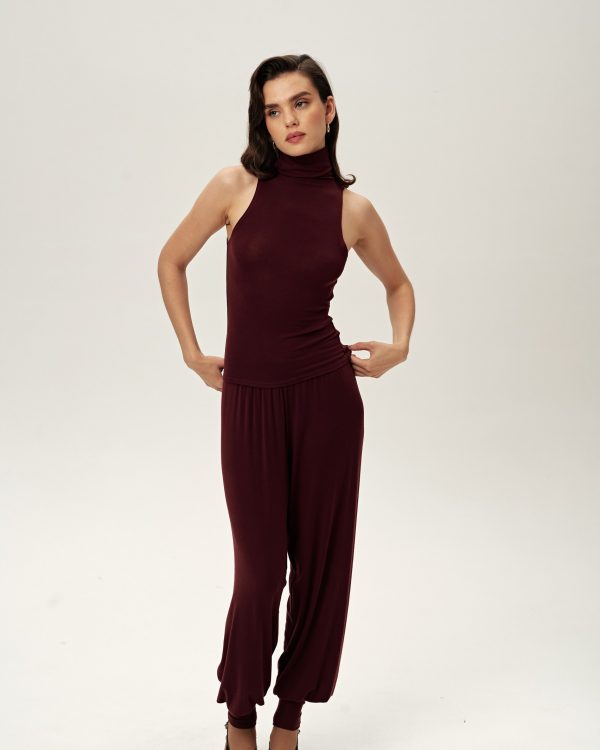 Sleeveless Top (Burgundy)