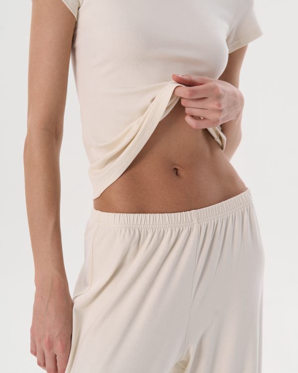 Straight-Leg Trousers (Milk)