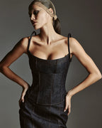 Futurism Denim Corset