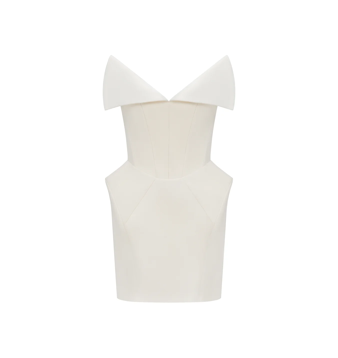 White Mini Dress with Lapels