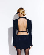 Black Open Back Blazer