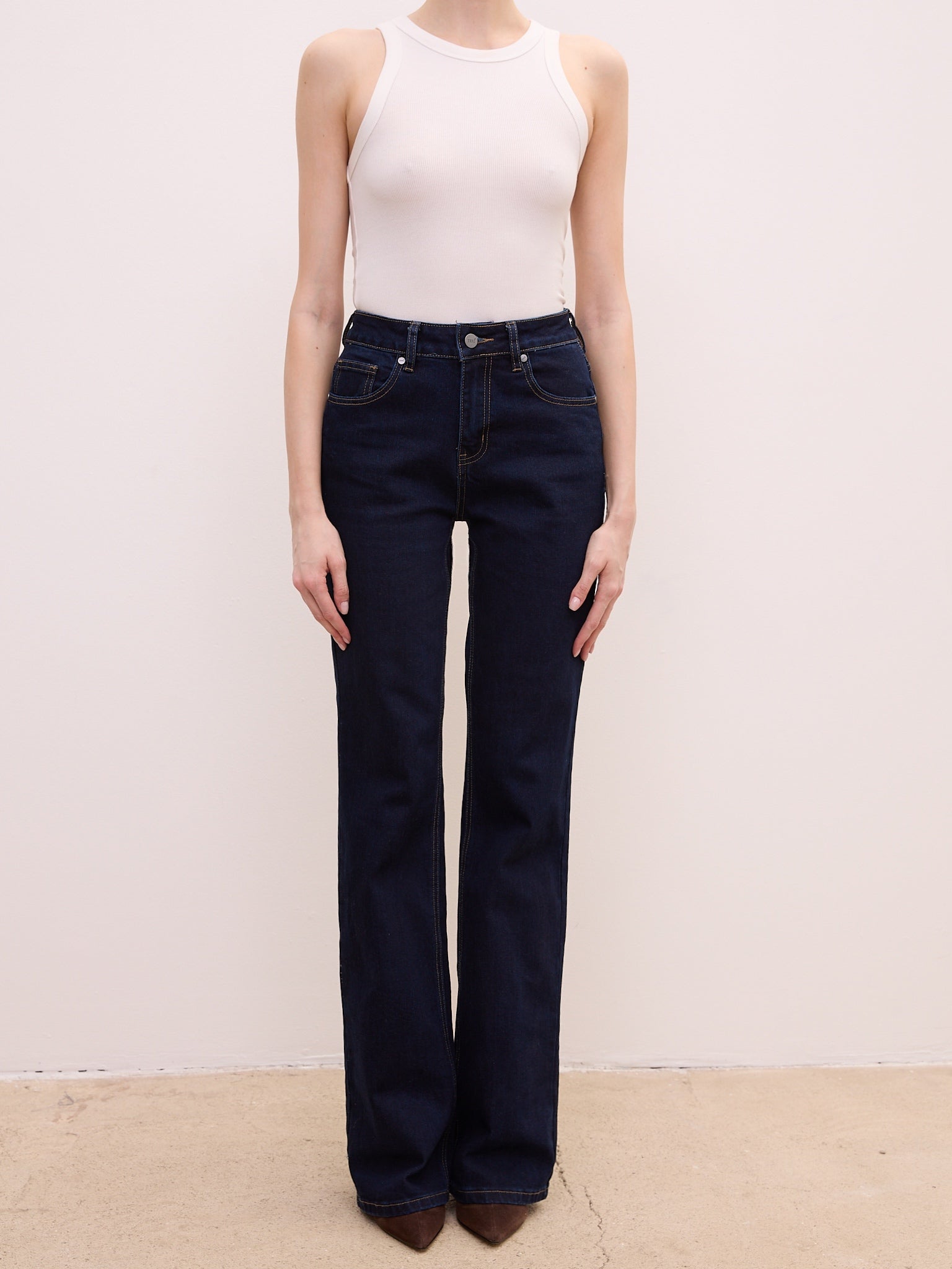FLARE JEANS NAVY BLUE