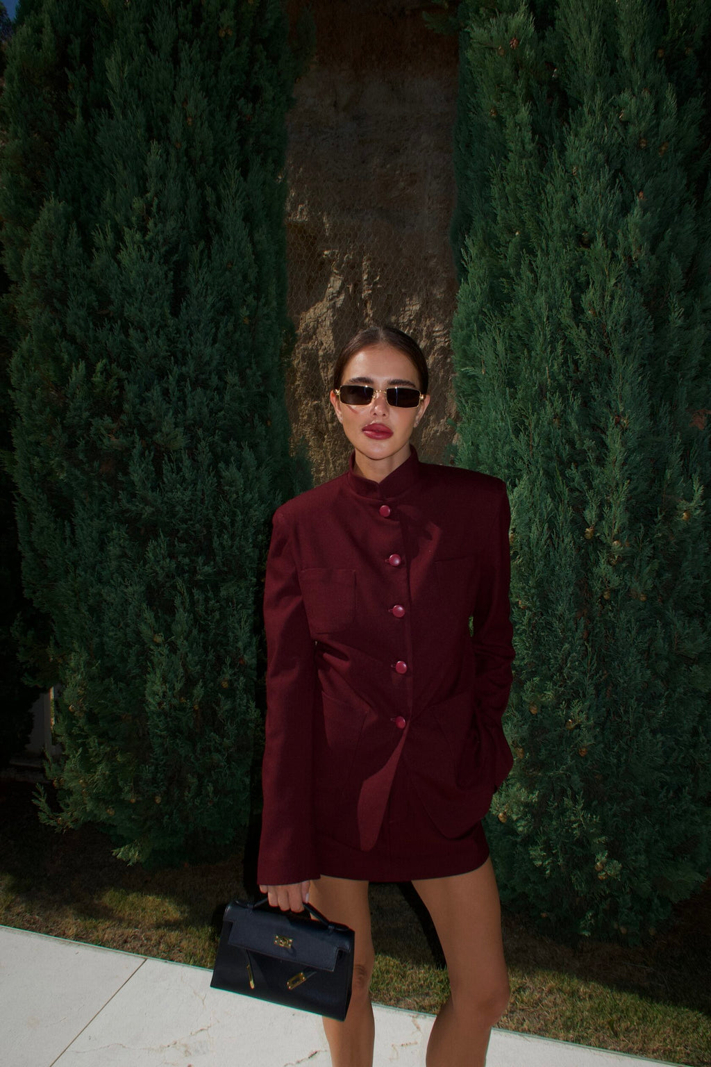 Сlassic cashmere suit with skirt