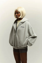 Grey zip hoodie