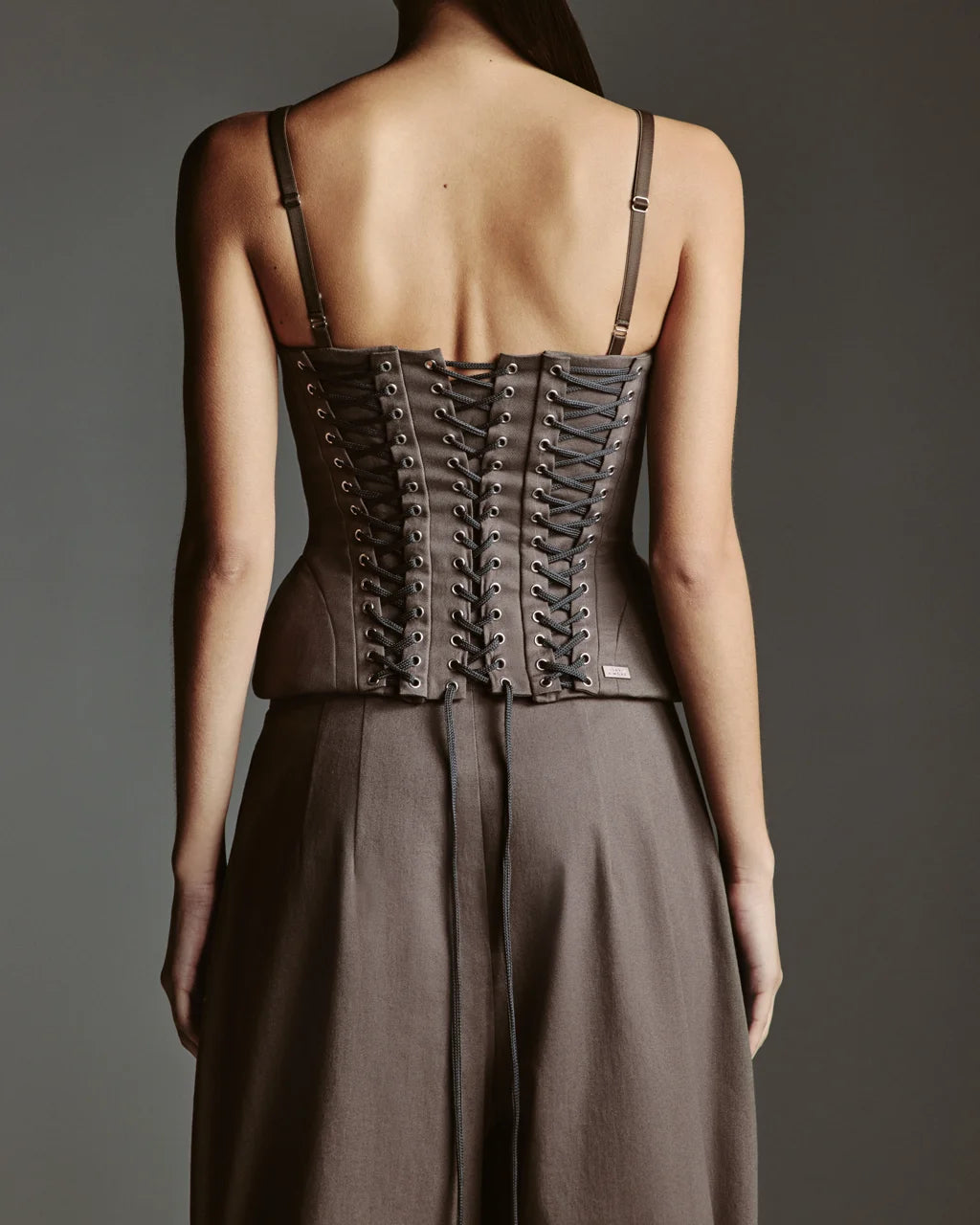 Gray Laced Corset