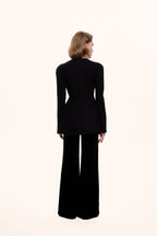 Jacket with velvet lapel