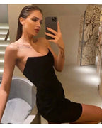 Black Velvet Mini Dress