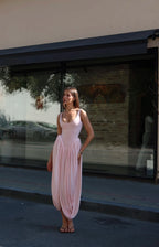 Pink Puff Sleeve Dress