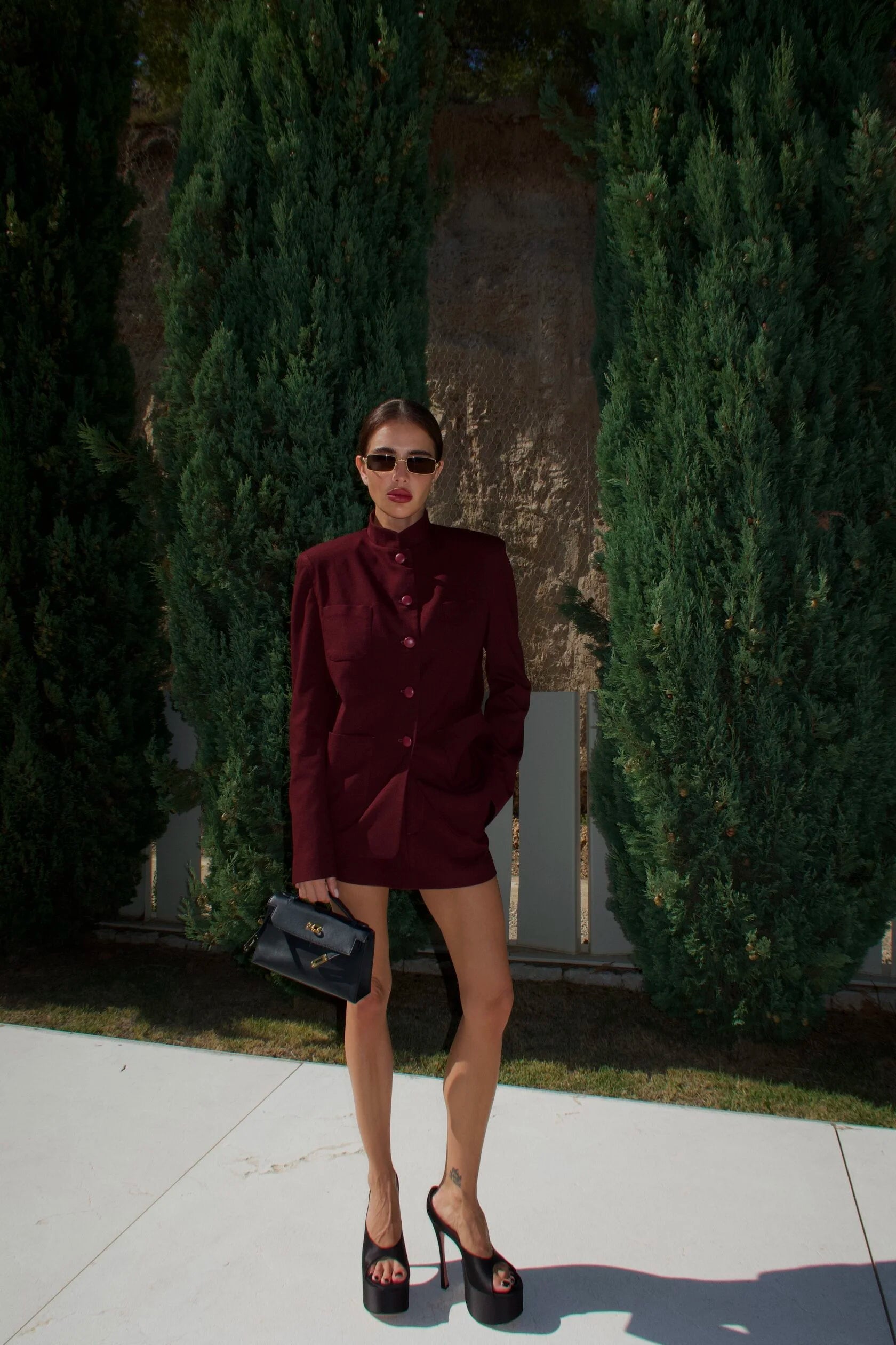 Сlassic cashmere suit with skirt