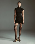 Pleated Silk Mini Skirt