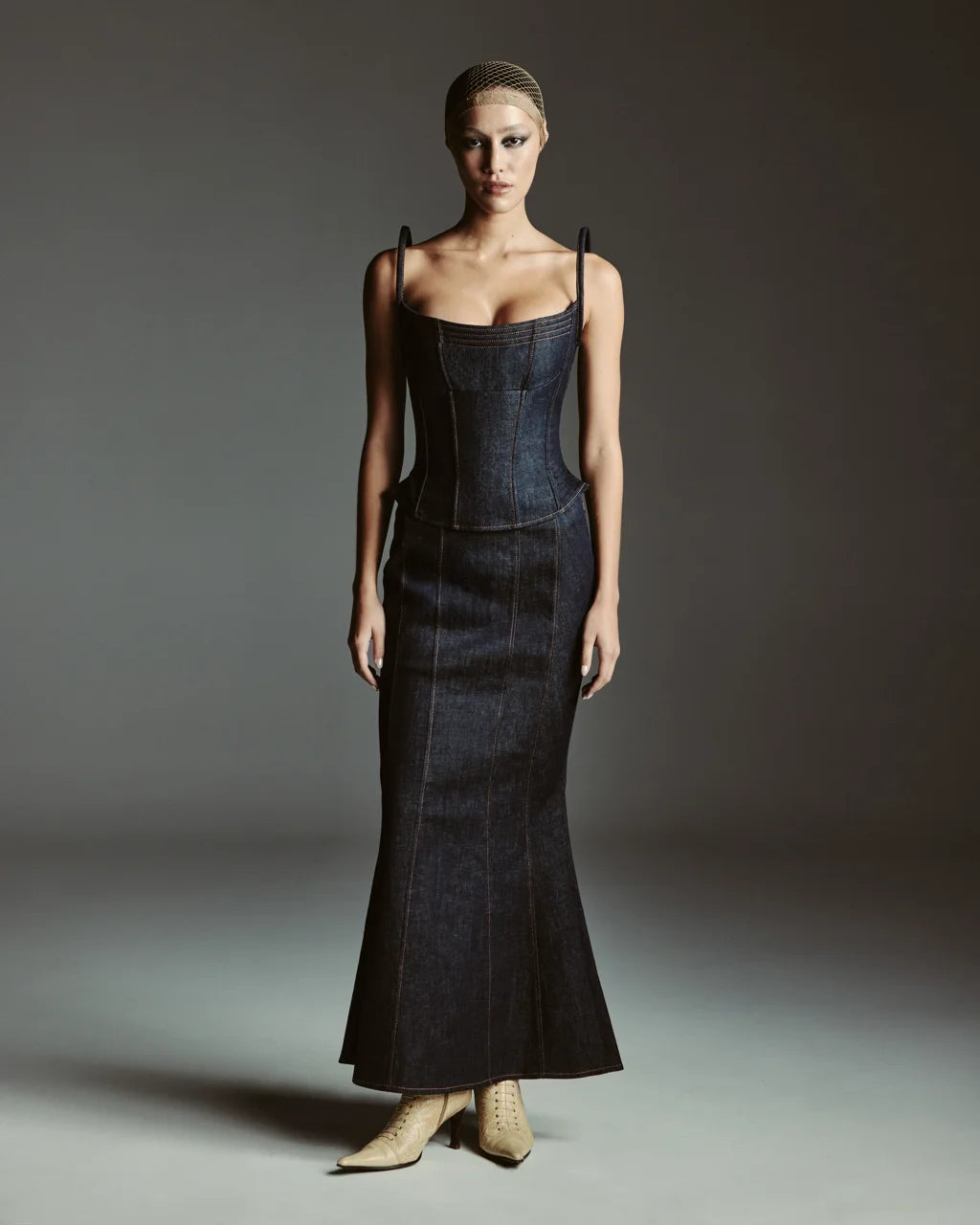 Futurism Denim Corset