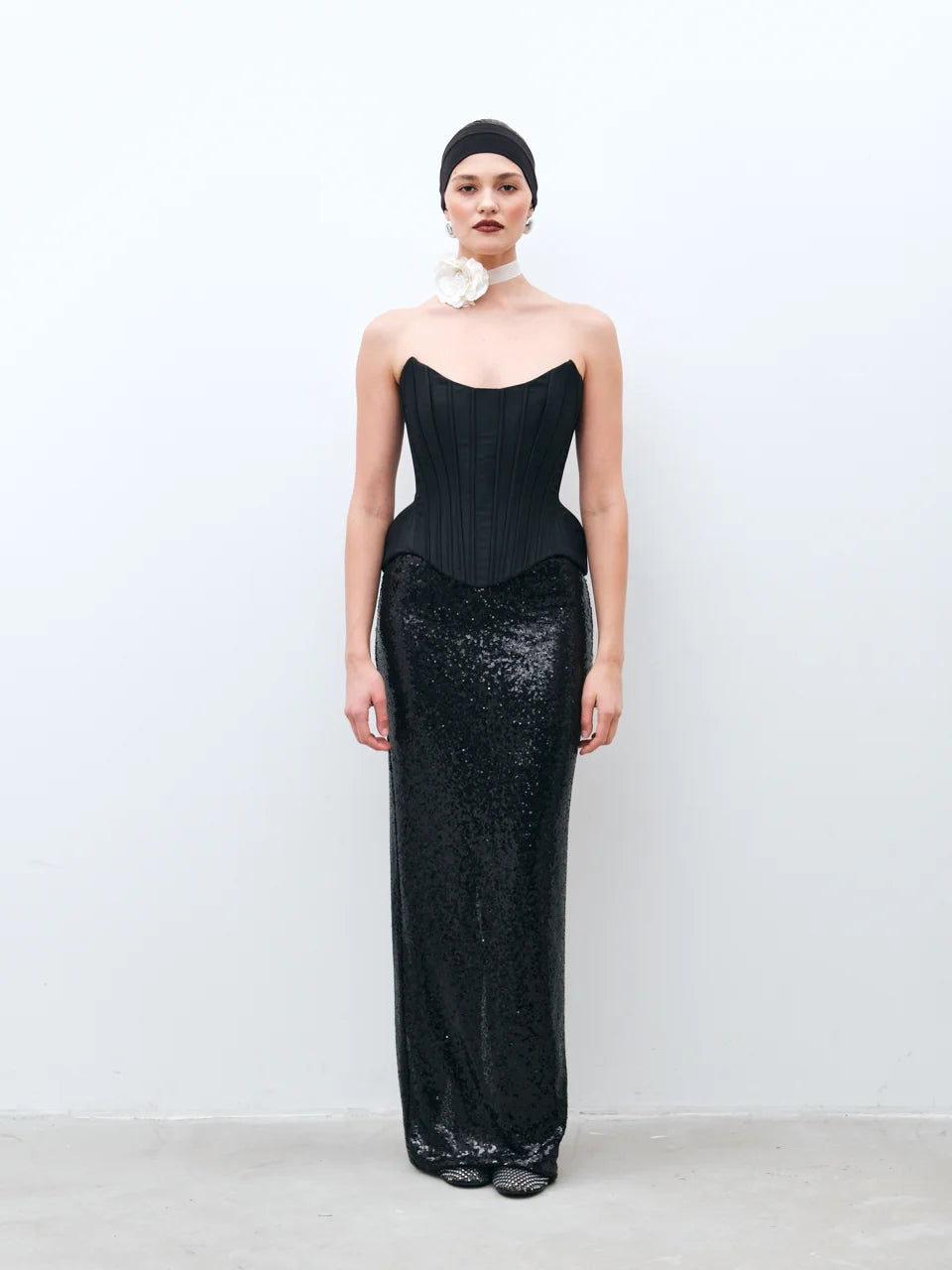 Black Corset with Side Panels