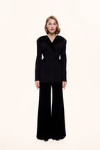 Jacket with velvet lapel