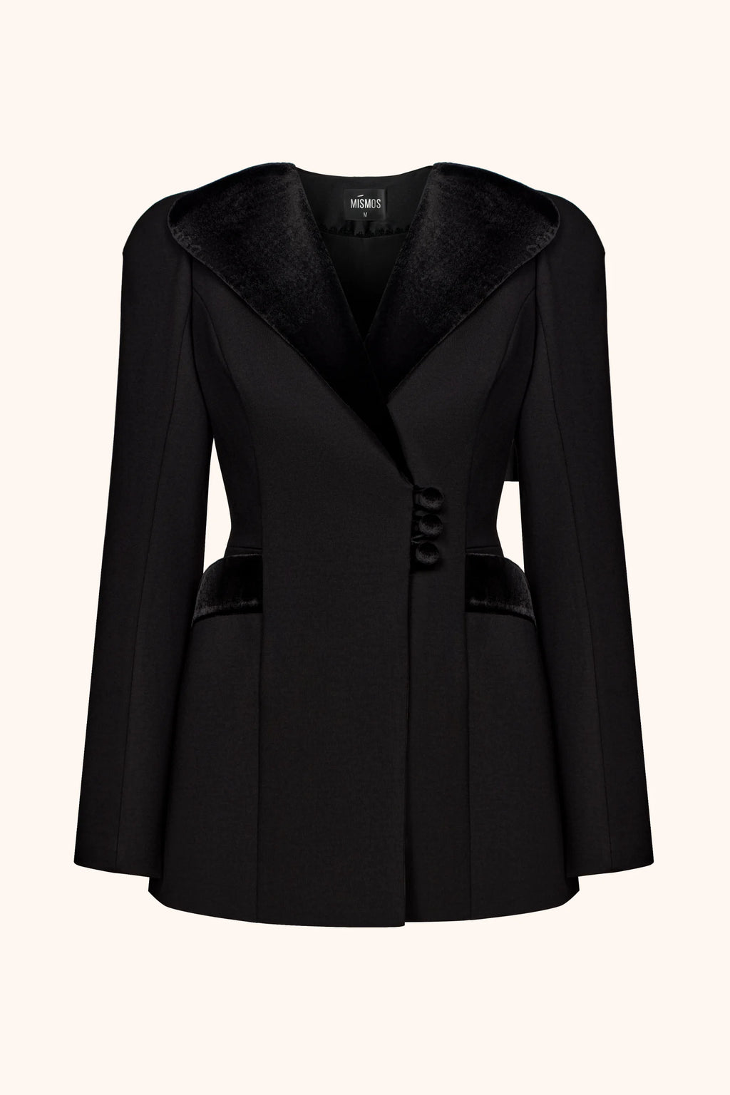 Jacket with velvet lapel