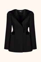 Jacket with velvet lapel