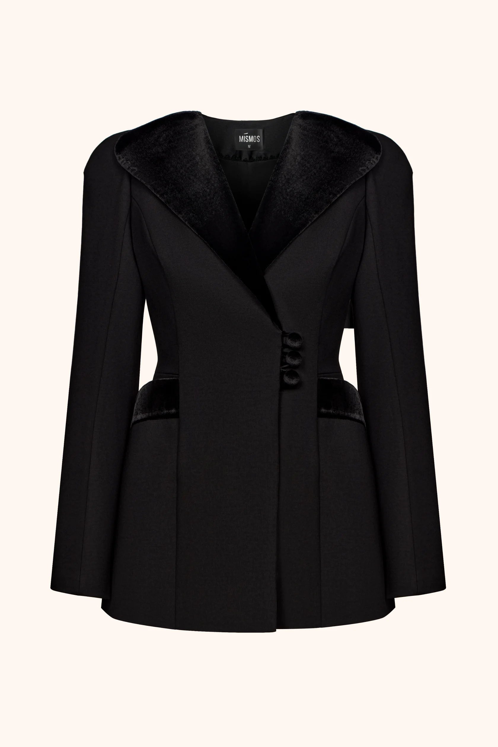 Jacket with velvet lapel