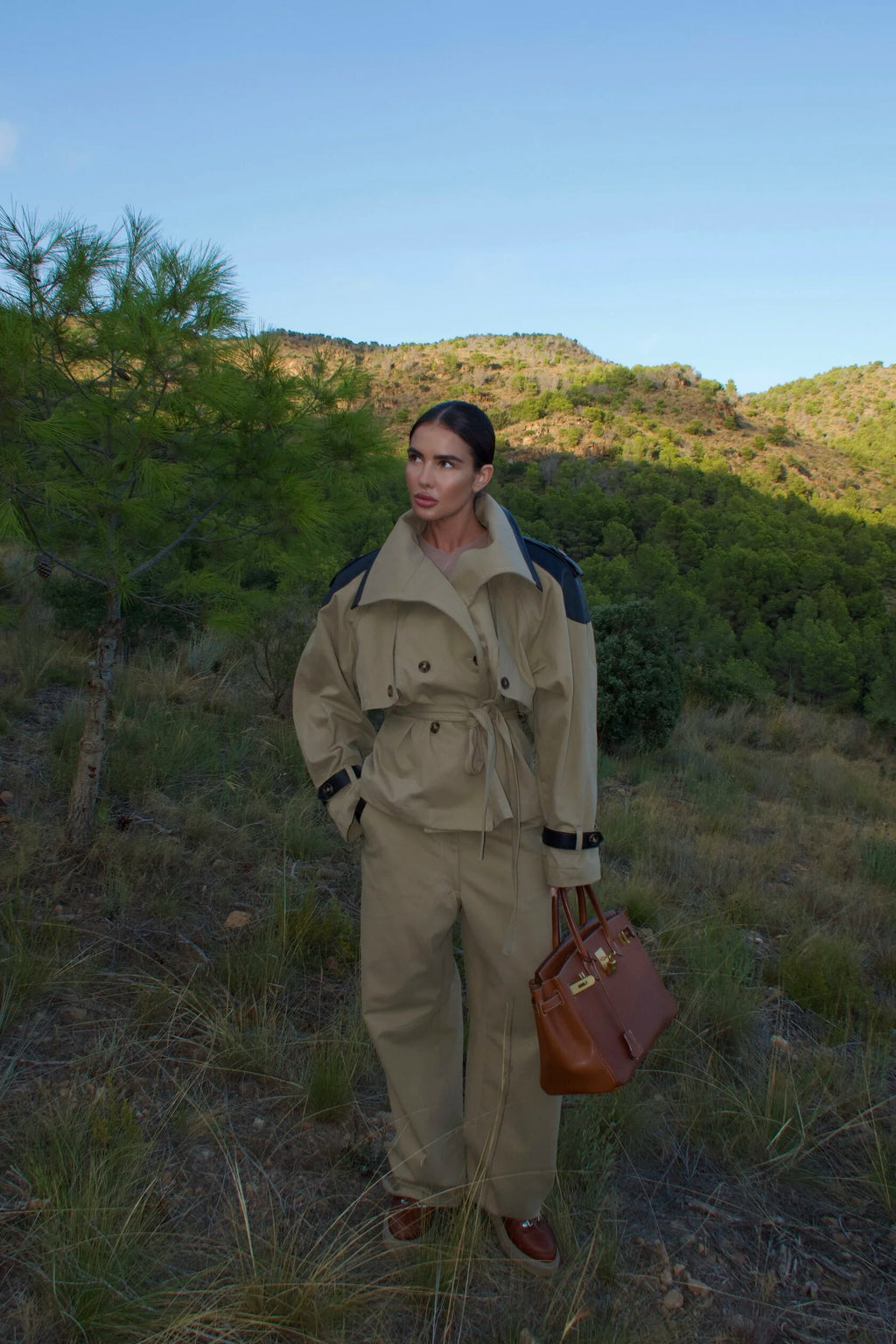 Trench & trousers